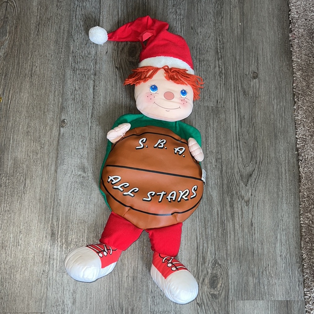 📌Santa’s Best Rennoc BASKETBALL Boy Elf Plush Christmas Stocking SBA ALL STARS